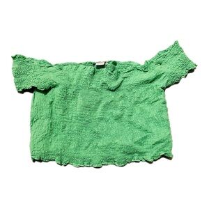 Paloma Wool Vibrant Green Textured Top Med